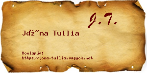 Jóna Tullia névjegykártya